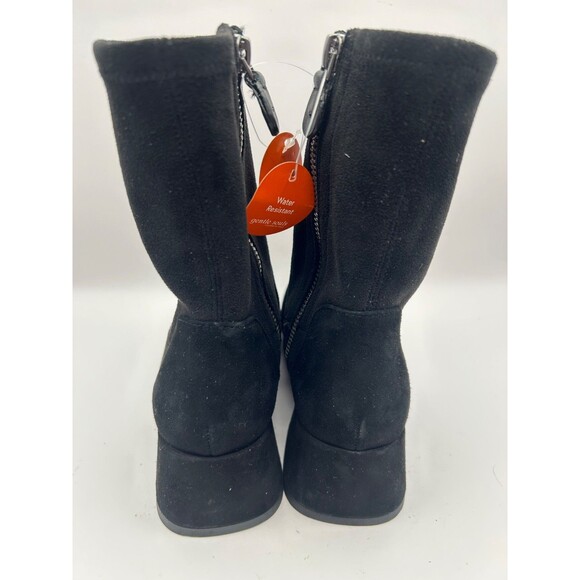 GENTLE SOULS By Kenneth Cole Elbert Women's Suede Block Heel Boots Black SZ 5M - Picture 5 of 7